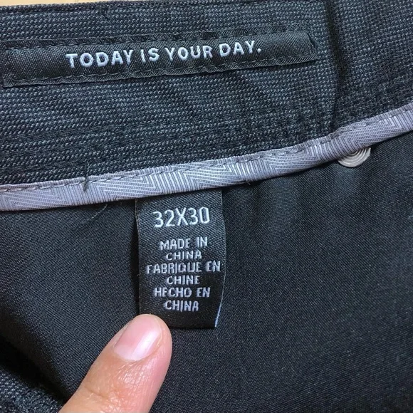 NWT Kenneth Cole Black Slim Fit 5Pocket Tech Pant Size 32X30.